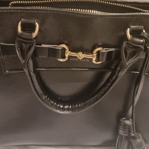Black Anne Klein Faux Leather Handbag